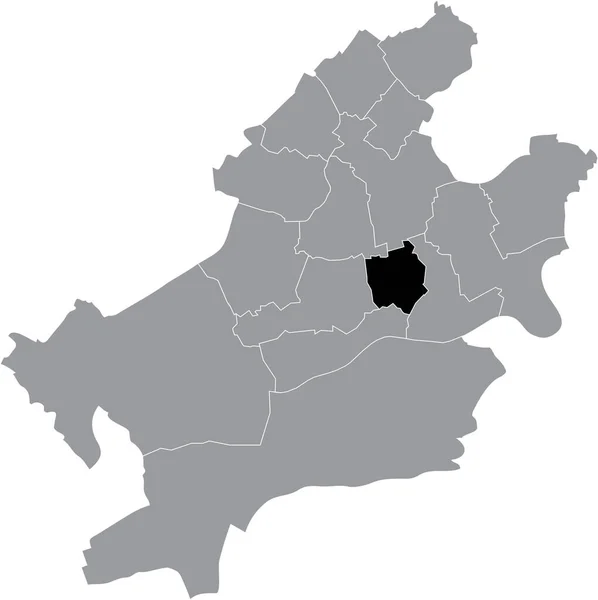 Black Location Map Frankfurter Innenstadt Iii District Ortsbezirk German Regional — Stock Vector