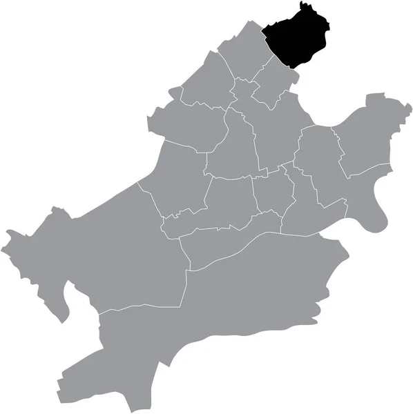 Black Location Map Frankfurter Nieder Erlenbach District Ortsbezirk Μέσα Στην — Διανυσματικό Αρχείο