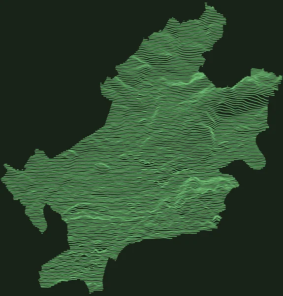 Topografická Vojenská Radarová Taktická Mapa Frankfurtu Nad Mohanem Německo Smaragdově — Stockový vektor