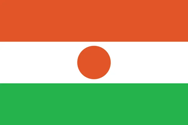 Drapeau Vecteur Officiel Actuel République Niger — Image vectorielle