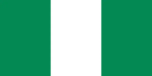 Officiële Huidige Vectorvlag Van Federale Republiek Nigeria — Stockvector