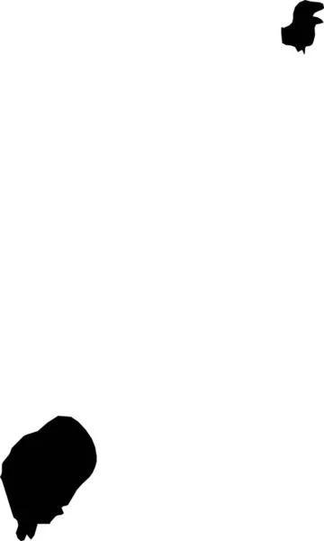 サントメ プリンシペ共和国の単純な黒ベクトル図 — ストックベクタ