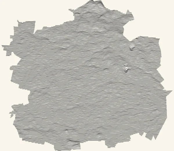 Topografische Kaart Van Lodz Polen Met Zwarte Contourlijnen Beige Achtergrond — Stockvector