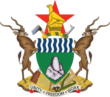 Zimbabwe Cumhuriyeti 'nin resmi arması.