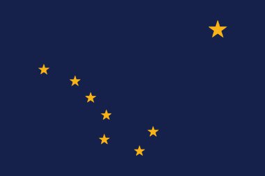 Alaska Federal Eyaleti resmi vektör bayrağı, ABD