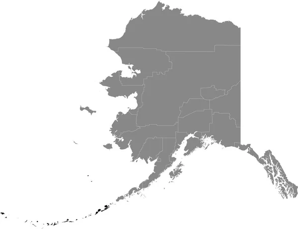 Mapa Ubicación Resaltado Negro Del Área Del Censo Oeste Aleutianos — Archivo Imágenes Vectoriales