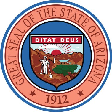 Resmi vektör Arizona Federal Eyaleti Mührü, ABD