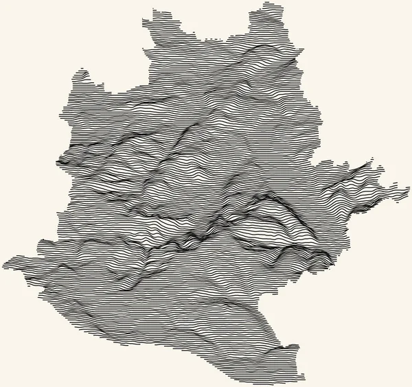 Topografische Kaart Van Stuttgart Duitsland Met Zwarte Contourlijnen Beige Achtergrond — Stockvector