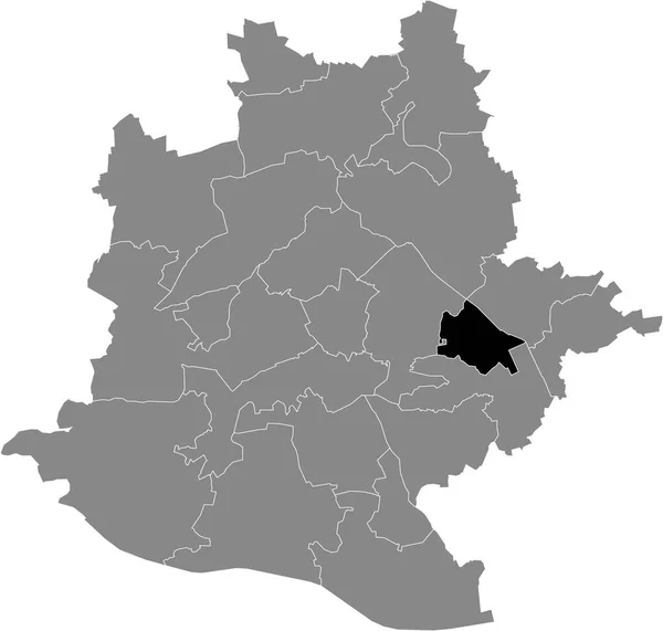 Mapa Localização Distrito Stadtbezirk Wangen Stuttgarter Dentro Capital Regional Alemã —  Vetores de Stock