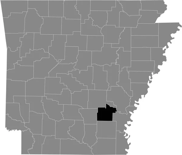 Negro Destacado Mapa Ubicación Del Condado Lincoln Dentro Mapa Gris — Archivo Imágenes Vectoriales