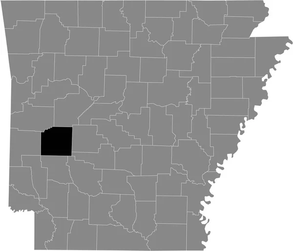 Zwart Gemarkeerde Kaart Van Locatie Van Amerikaanse Montgomery County Grijze — Stockvector