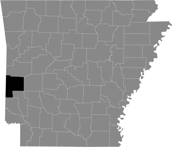 Preto Destaque Mapa Localização Condado Polk Dos Eua Dentro Mapa — Vetor de Stock