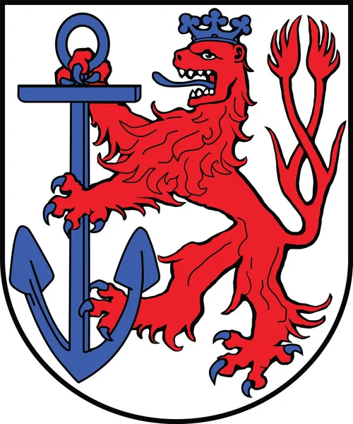 Vector Escudo Armas Ilustración Capital Regional Alemana Dsseldorf Alemania — Vector de stock