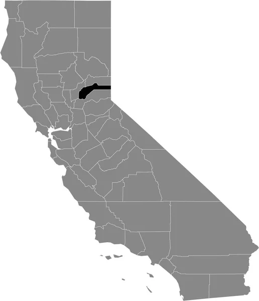 Mappa Dettagliata Nera Della Contea Usa Del Nevada All Interno — Vettoriale Stock