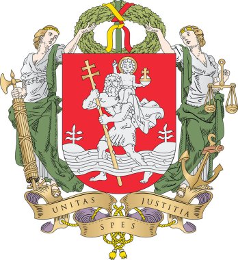 Litvanya 'nın başkenti Vilnius, Litvanya' nın arma illüstrasyonu