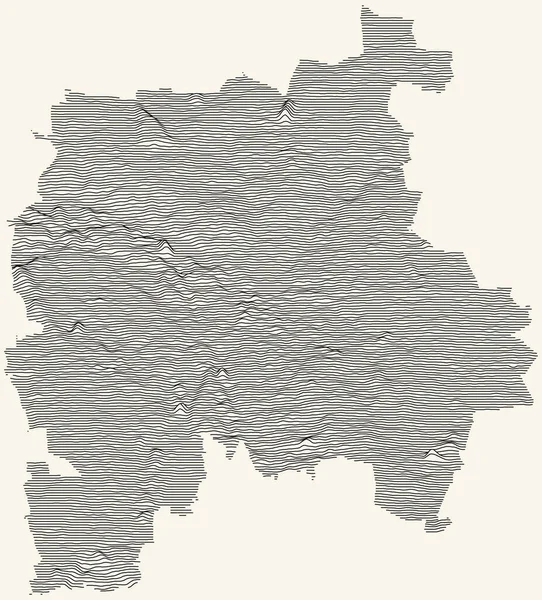 Topographic Map Leipzig Germany Black Contour Lines Beige Background — Stock Vector