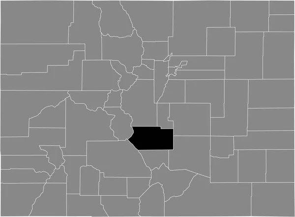 Black Highlighted Location Map Fremont County Gray Map Federal State — Stock Vector