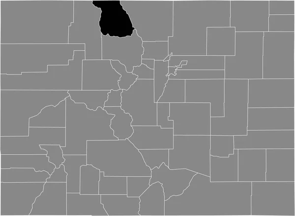 Zwart Gemarkeerde Kaart Van Locatie Van Amerikaanse Jackson County Grijze — Stockvector