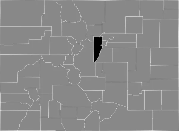 Карта Местонахождения Округа Джефферсон Серой Карте Федерального Штата Колорадо Сша — стоковый вектор