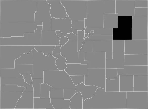 Carte Localisation Surbrillance Noire Comté Washington Intérieur Carte Grise État — Image vectorielle