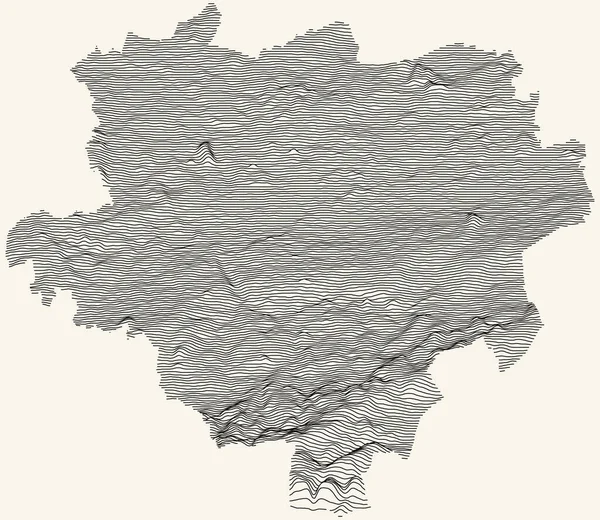 Carte Topographique Dortmund Allemagne Avec Lignes Contour Noires Sur Fond — Image vectorielle