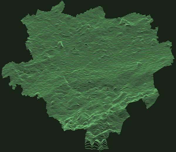 Τοπογραφικός Στρατιωτικός Χάρτης Ραντάρ Στο Ντόρτμουντ Της Γερμανίας Σμαραγδένιες Πράσινες — Διανυσματικό Αρχείο