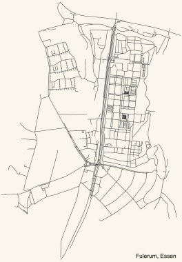 Almanya 'nın Essen kentindeki Fulerum Stadtteil bölgesinin klasik bej arka plan haritası