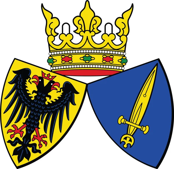 Векторний Герб Ілюструє Німецьку Обласну Столицю Ессен Німеччина — стоковий вектор