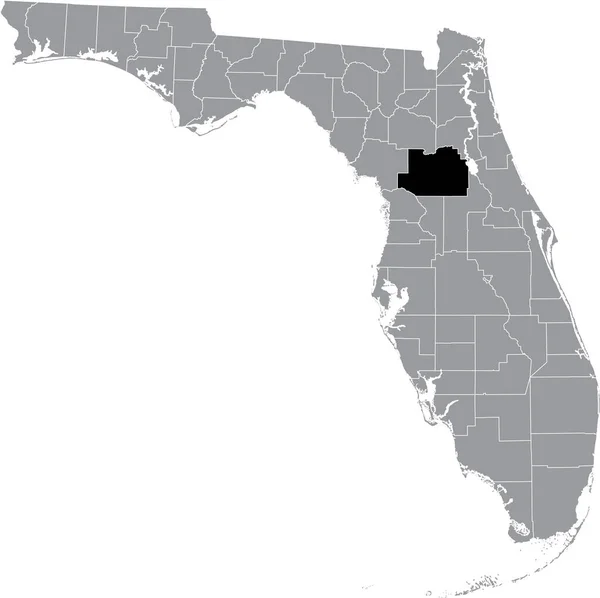 Black Highlighted Location Map Marion County Gray Map Federal State — Archivo Imágenes Vectoriales