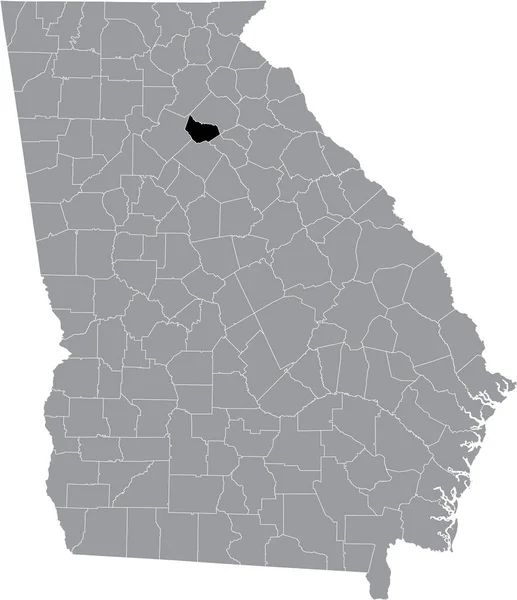 Zwarte Gemarkeerde Locatiekaart Van Amerikaanse Barrow County Grijze Kaart Van — Stockvector