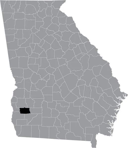 Zwarte Gemarkeerde Locatiekaart Van Amerikaanse Calhoun County Grijze Kaart Van — Stockvector