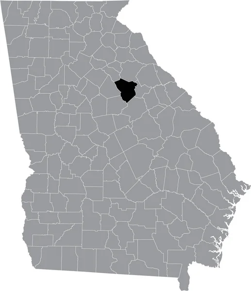 Zwarte Gemarkeerde Locatiekaart Van Amerikaanse Greene County Grijze Kaart Van — Stockvector