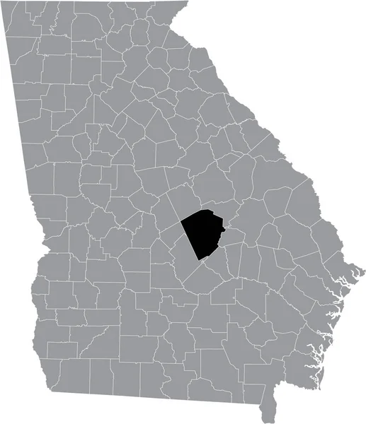 Preto Destaque Mapa Localização Condado Laurens Dos Eua Dentro Mapa — Vetor de Stock