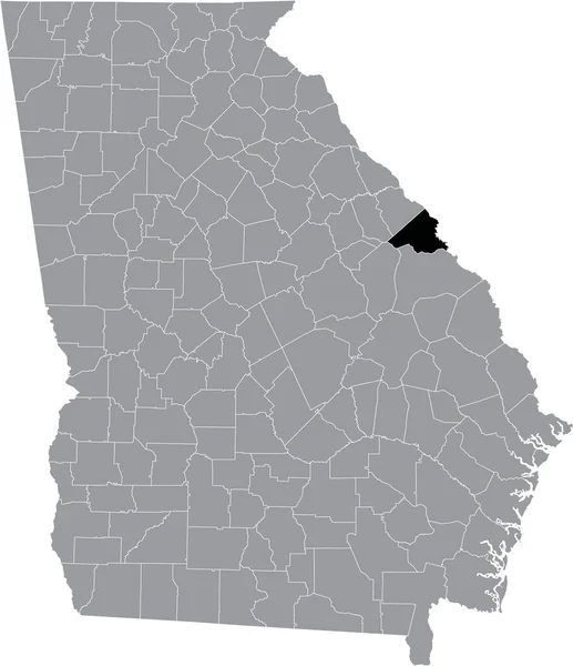 Preto Destaque Mapa Localização Condado Richmond Eua Dentro Mapa Cinza —  Vetores de Stock