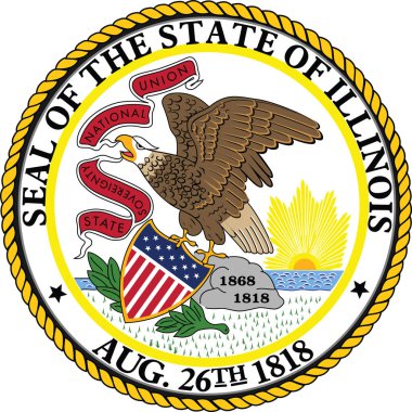 Resmi vektör: Illinois Federal Eyaleti Mührü, ABD
