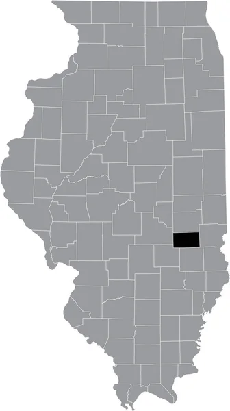 Mapa Ubicación Resaltado Negro Del Condado Cumberland Illinoisan Dentro Del — Archivo Imágenes Vectoriales