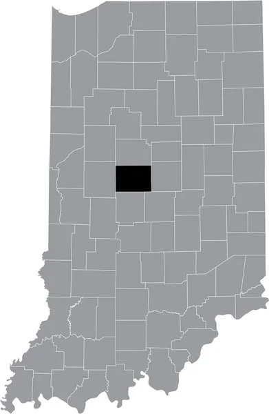 Mapa Ubicación Resaltado Negro Del Condado Hoosier Boone Dentro Del — Archivo Imágenes Vectoriales