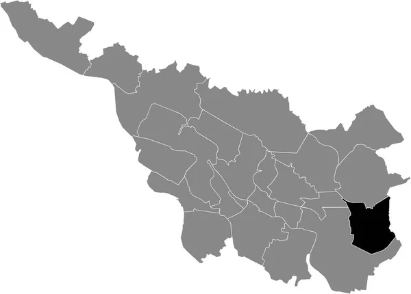 Černá Mapa Lokality Okresu Bremer Osterholz Německém Hlavním Městě Brémách — Stockový vektor