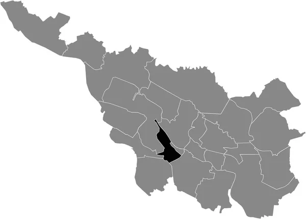 Mapa Ubicación Negro Del Subdistrito Bremer Woltmershausen Dentro Capital Regional — Archivo Imágenes Vectoriales