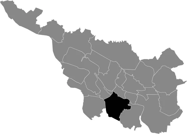 Schwarze Lagekarte Des Unterbezirks Bremer Neustadt Innerhalb Der Deutschen Landeshauptstadt — Stockvektor