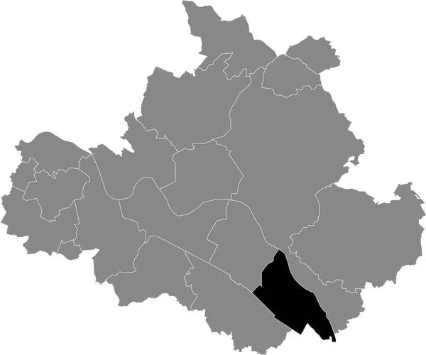 Mapa Localização Preto Distrito Dresdener Leuben Dentro Capital Regional Alemã — Vetor de Stock