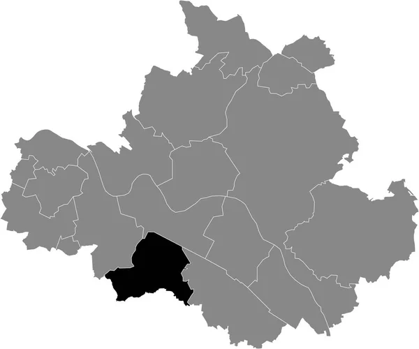 Mapa Localização Preto Distrito Dresdener Plauen Dentro Capital Regional Alemã — Vetor de Stock