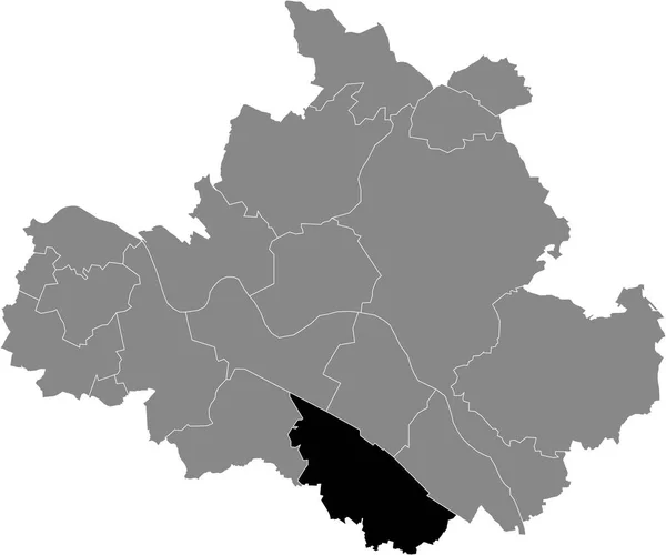 Mapa Localização Preto Distrito Dresdener Prohlis Dentro Capital Regional Alemã — Vetor de Stock