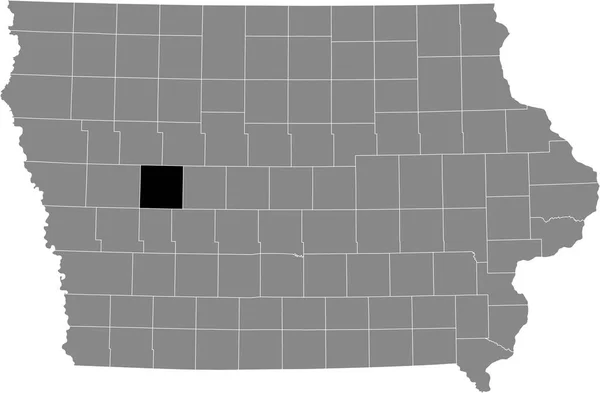 Μαύρο Τονισμένο Χάρτη Τοποθεσίας Της Κομητείας Κάρολ Μέσα Γκρι Χάρτη — Διανυσματικό Αρχείο