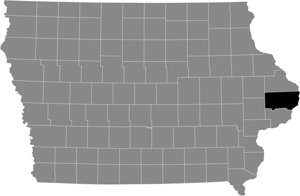 Carte Localisation Surbrillance Noire Comté Clinton Intérieur Carte Grise État — Image vectorielle