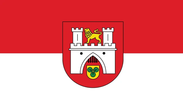Officiella Flagga Vektor Illustration Den Tyska Regionala Huvudstaden Hannover Tyskland — Stock vektor