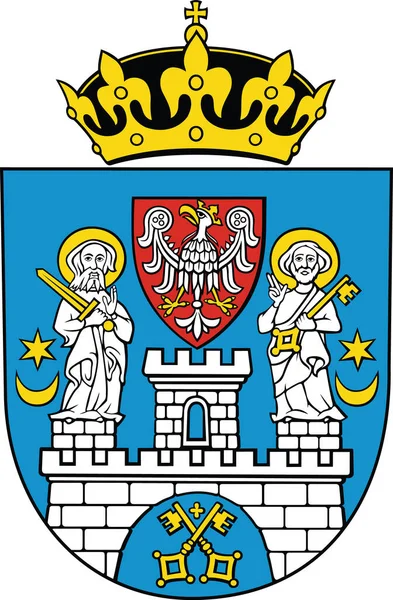 Vector Escudo Armas Ilustración Capital Regional Polaca Poznan Polonia — Archivo Imágenes Vectoriales