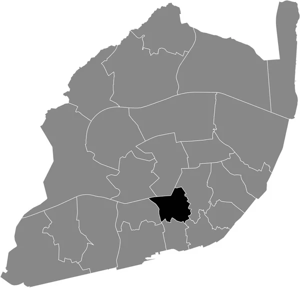 Mapa Localização Negra Paróquia Civil Lisboeta Santo Antnio Dentro Capital — Vetor de Stock