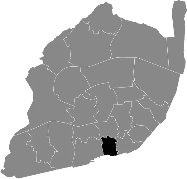 Mapa Localização Negra Paróquia Civil Lisboeta Misericrdia Dentro Capital Portuguesa — Vetor de Stock