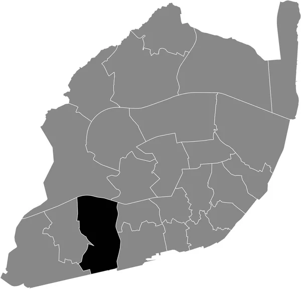 Mapa Localização Negra Freguesia Civil Lisboeta Alcntara Dentro Capital Portuguesa —  Vetores de Stock